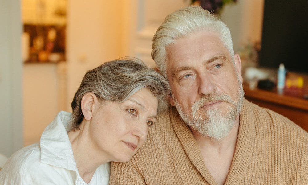 older couple at breakfast